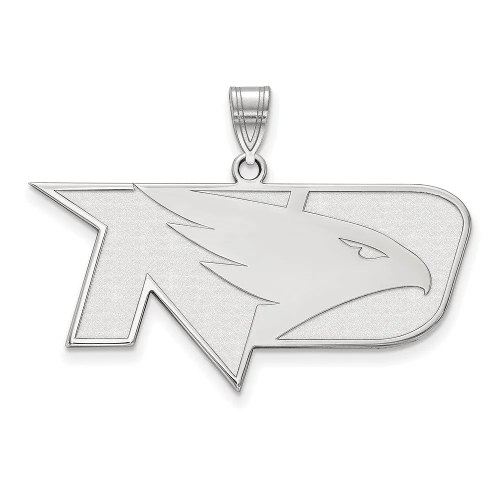 10k White Gold North Dakota Large Square Logo Pendant