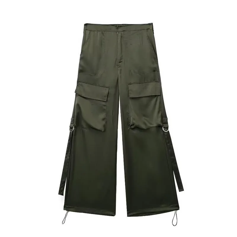 2023 New Women 2 Pieces Cargo Pants Sets Spring Summer Female Fashion Loose Trousers And Short Tops Casual Haren Pants