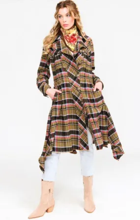 Aratta Coco Plaid Trench Coat