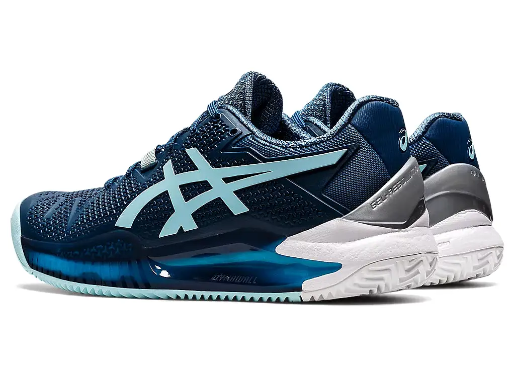 ASICS Women's GEL-RESOLUTION 8 CLAY (LIGHT INDIGO/CLEAR BLUE)