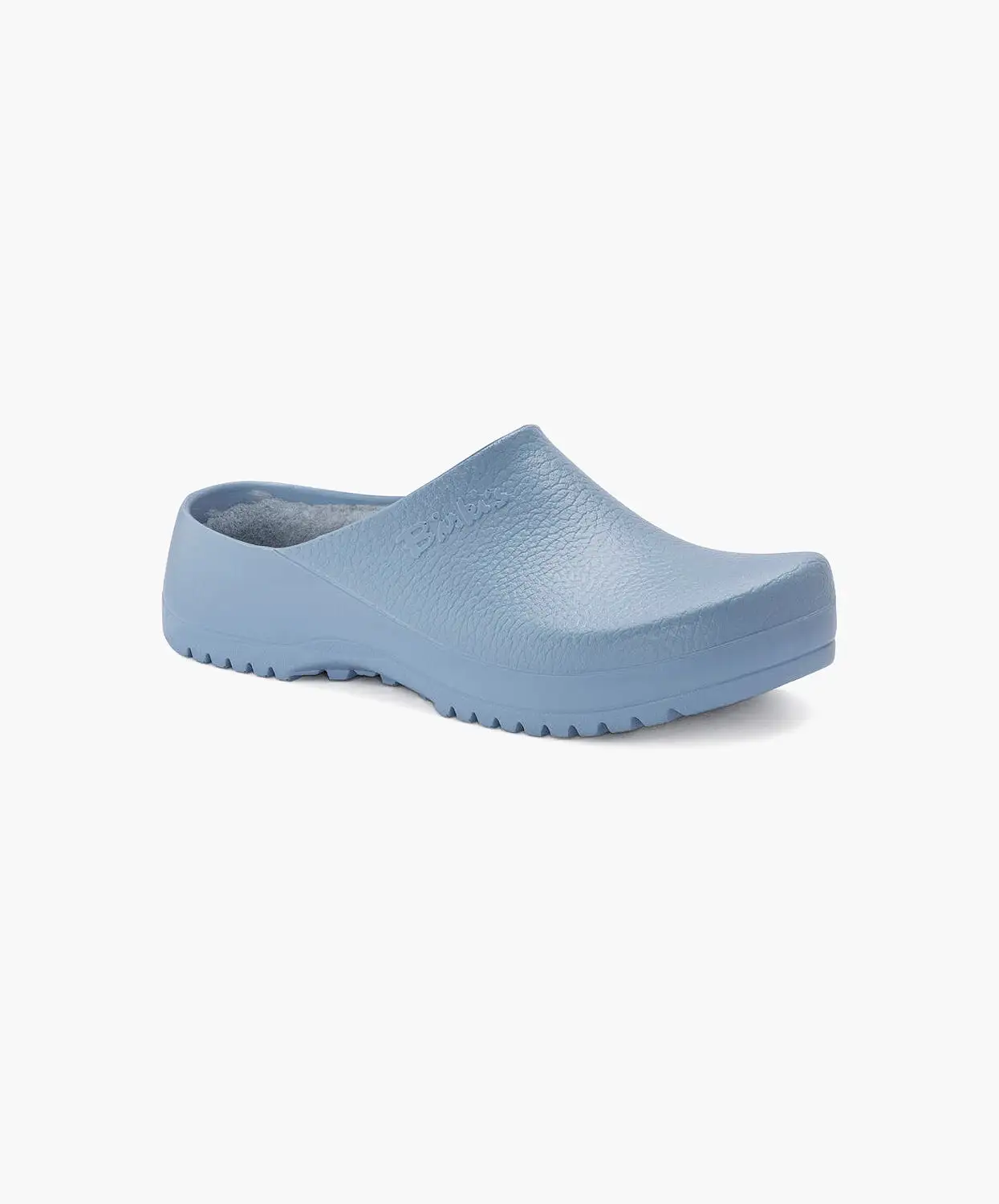 Birkenstock Super Birki PU/Shearling Dusty Blue Clogs