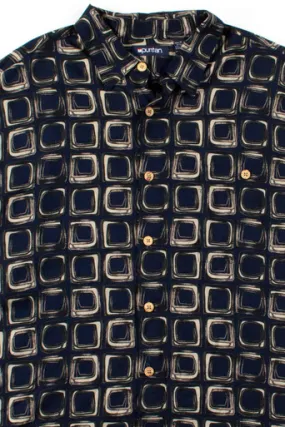 Black & Tan Squares Button Up Shirt