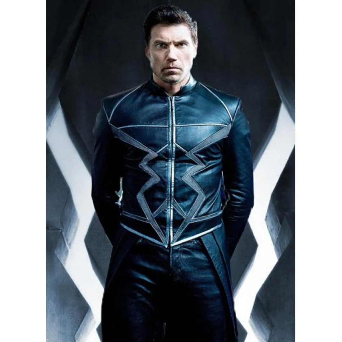 Black Bolt Inhumans Leather Costume Jacket - Famous Jackets