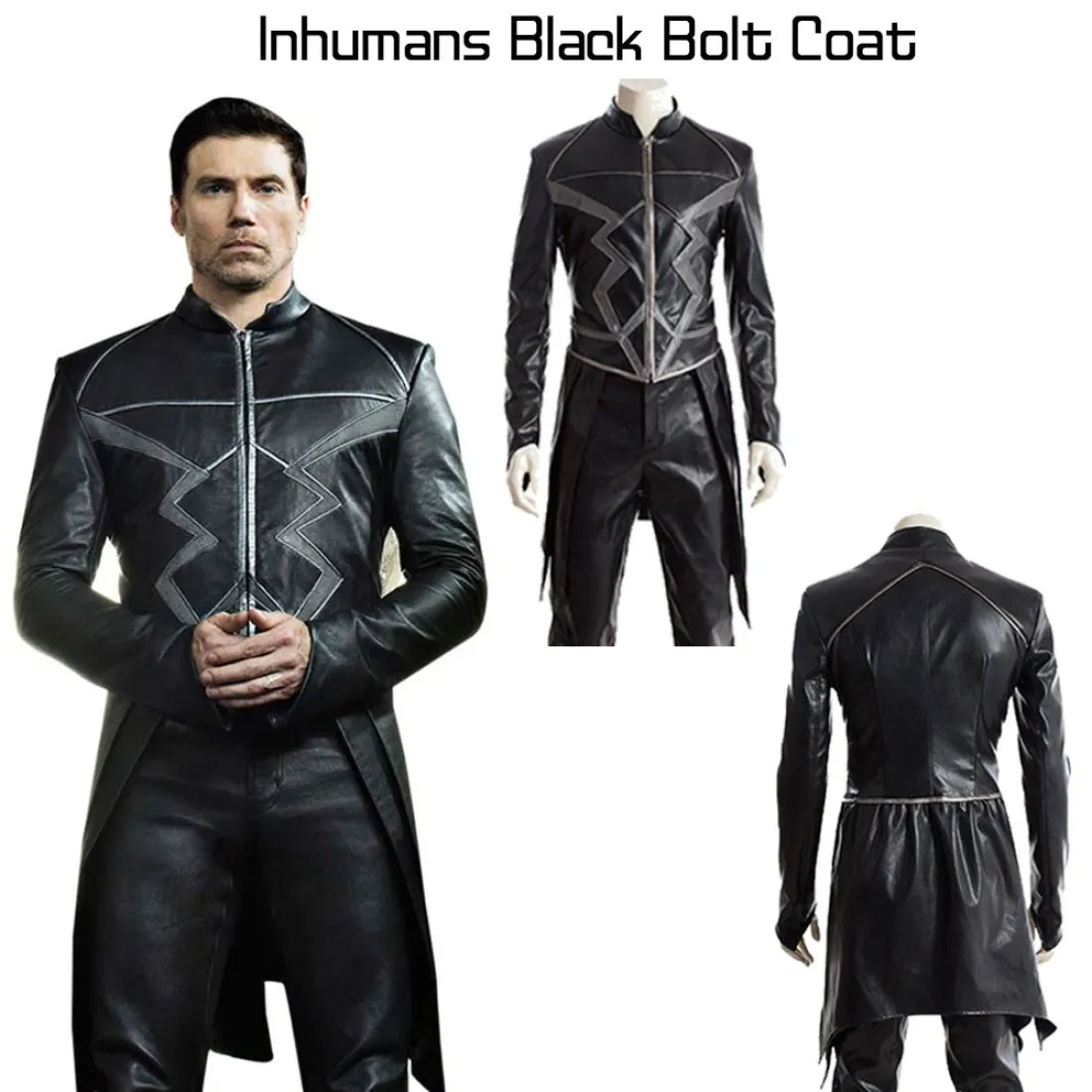 Black Bolt Inhumans Leather Costume Jacket - Famous Jackets