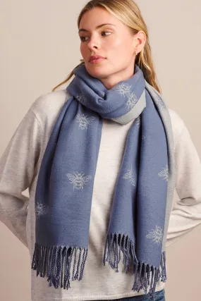 Blue Bee Scarf