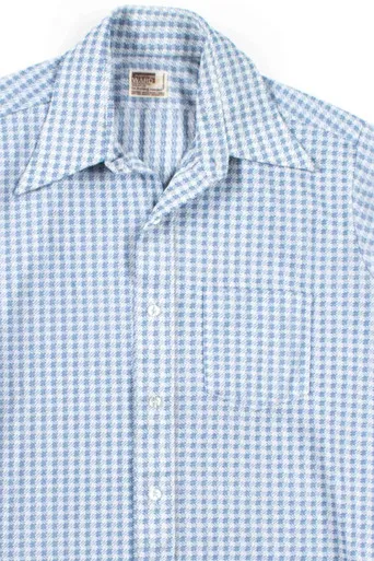 Blue Checkered Button Up Shirt