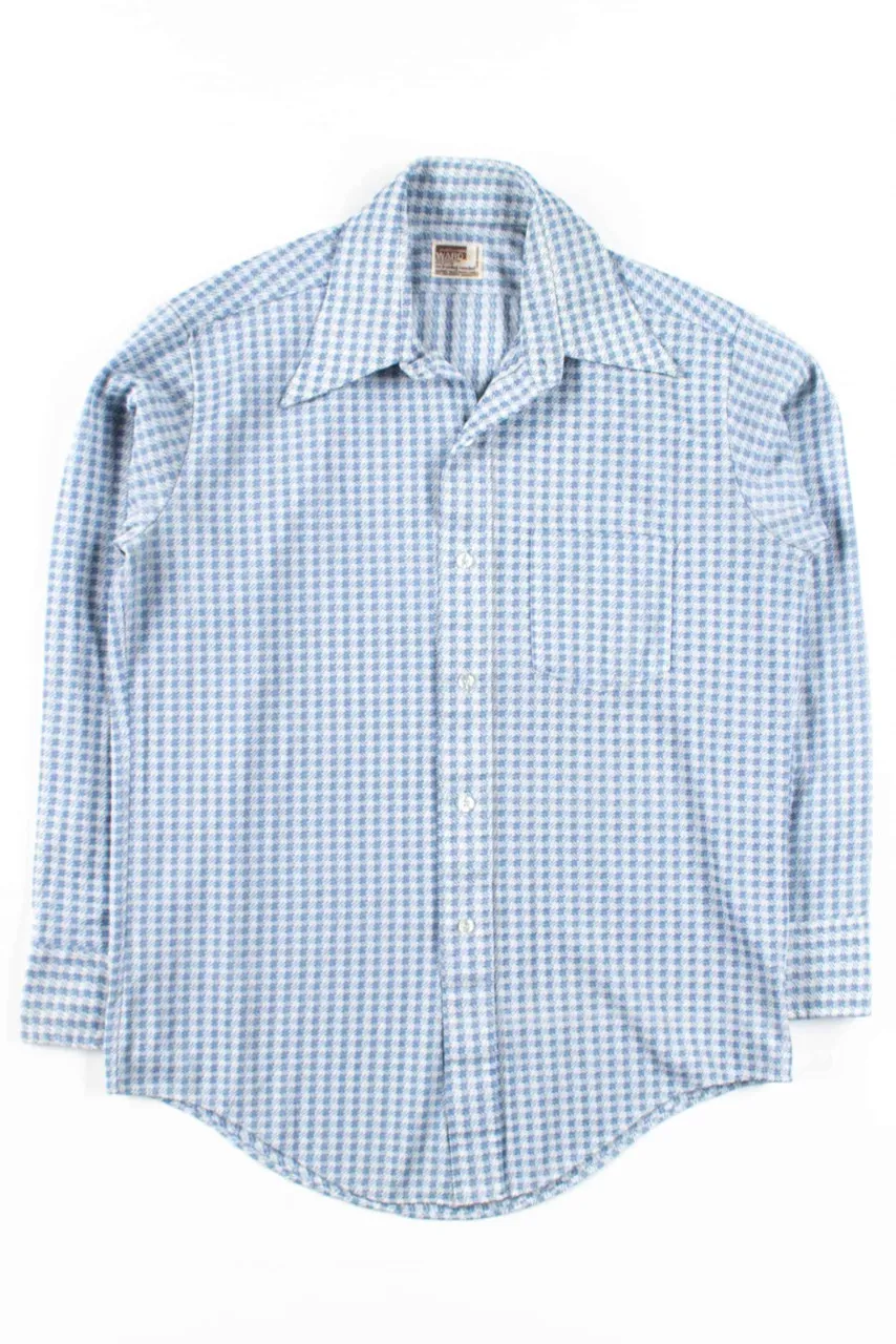 Blue Checkered Button Up Shirt