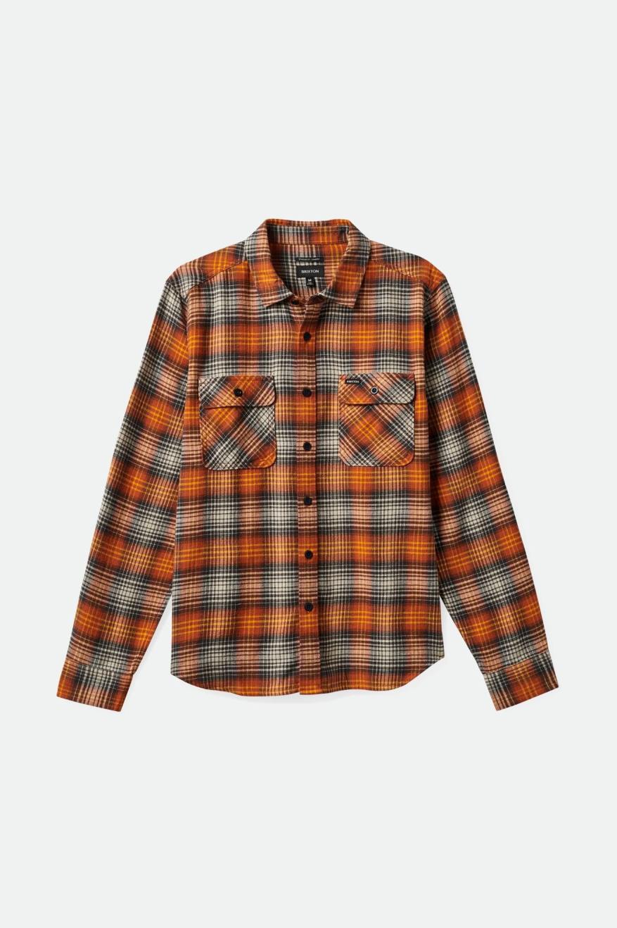 Bowery Lightweight Ultra Soft Flannel - Terracotta/Black