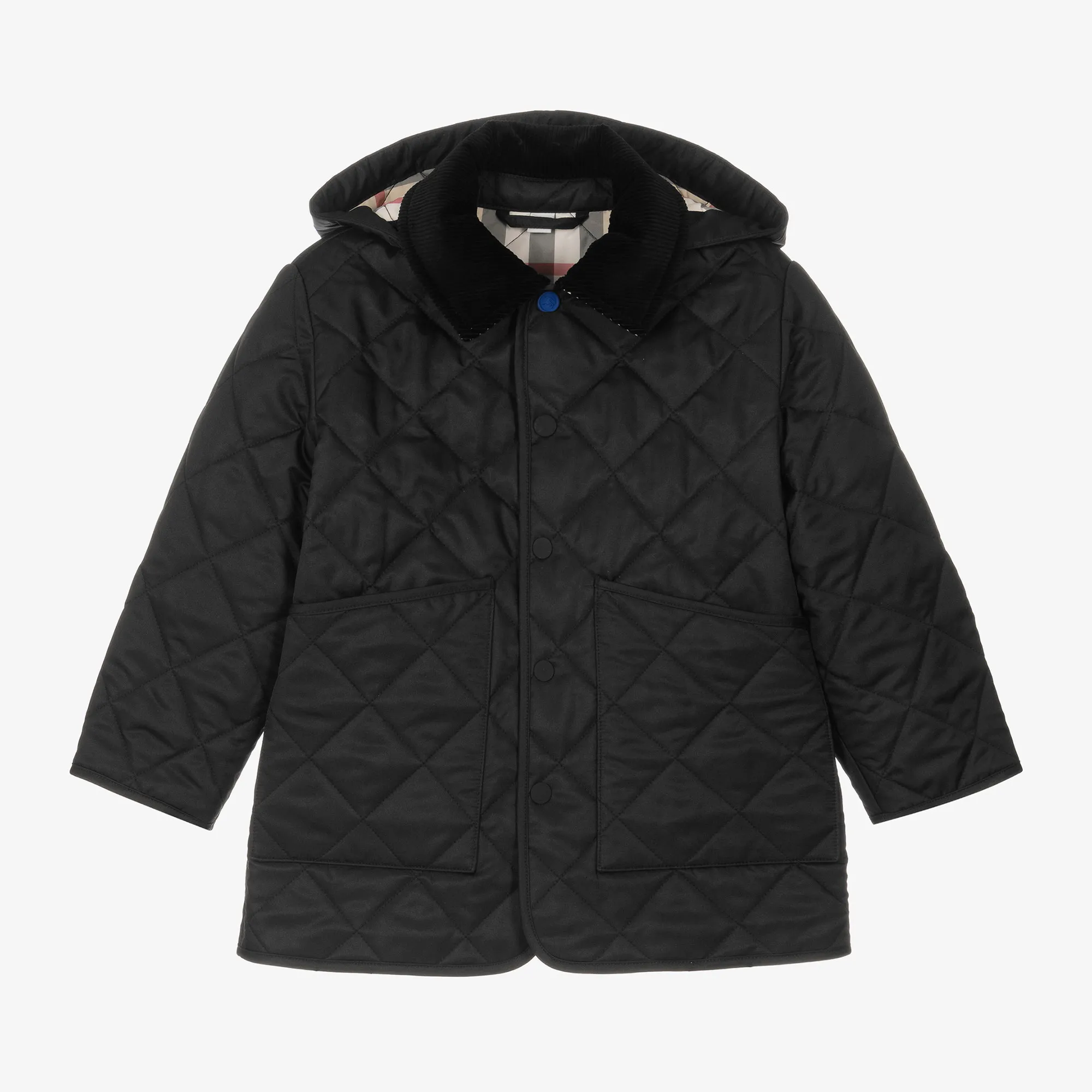  Boys Black Quilted Coat