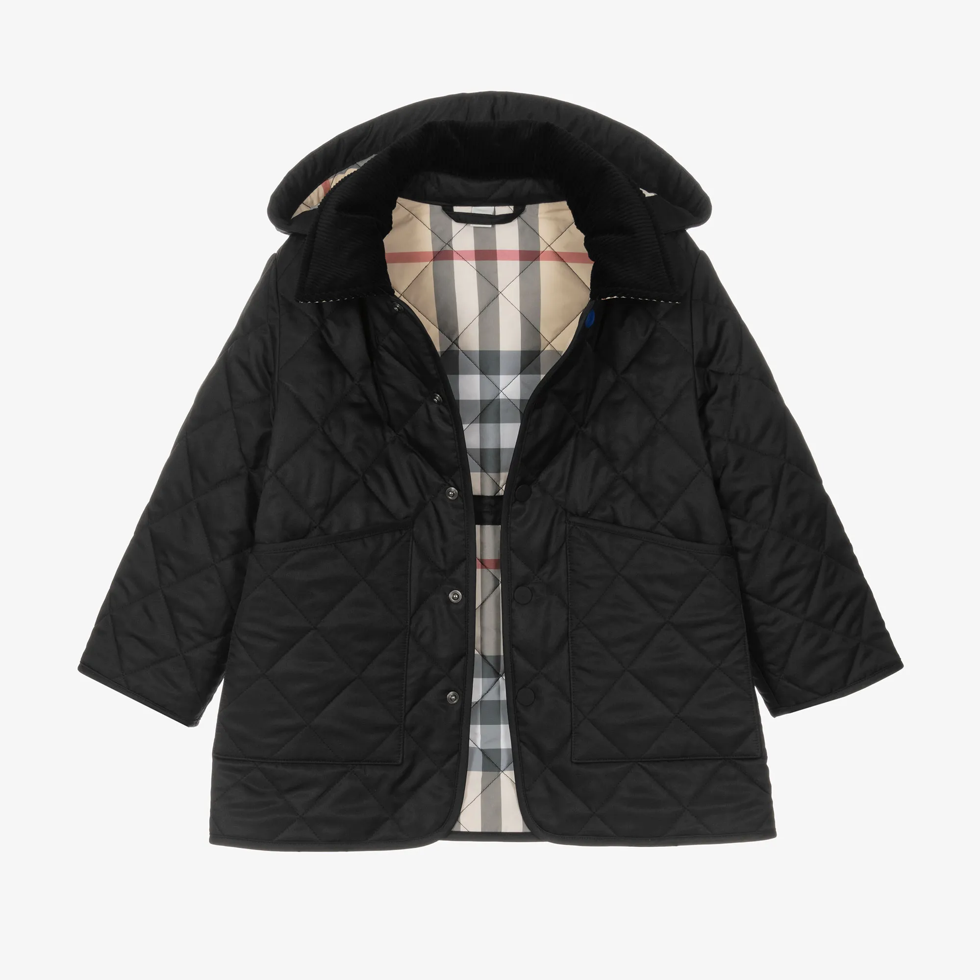  Boys Black Quilted Coat