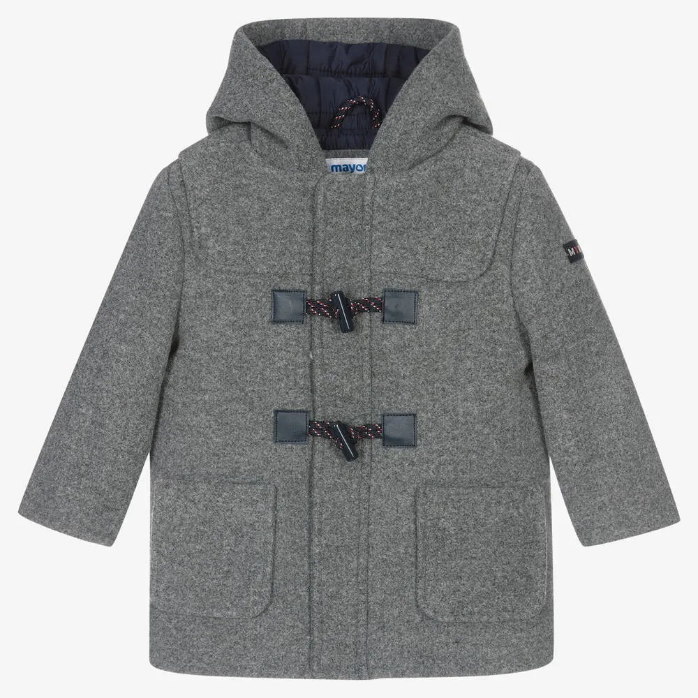 Boys Grey Duffle Coat