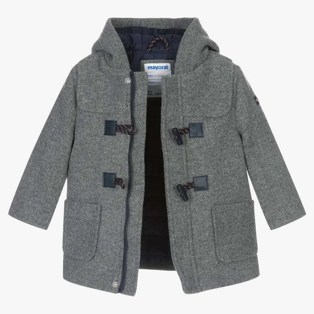 Boys Grey Duffle Coat