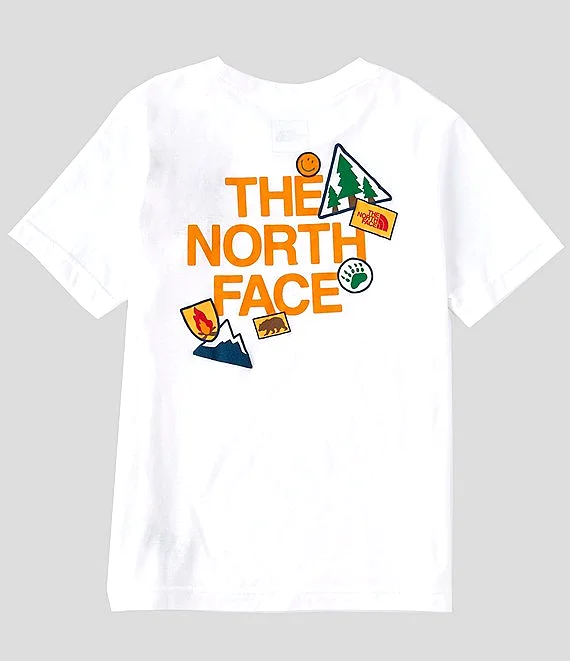 Boy's The North Face | Short Sleeve Tri-Blend Tee | TNF White Multi