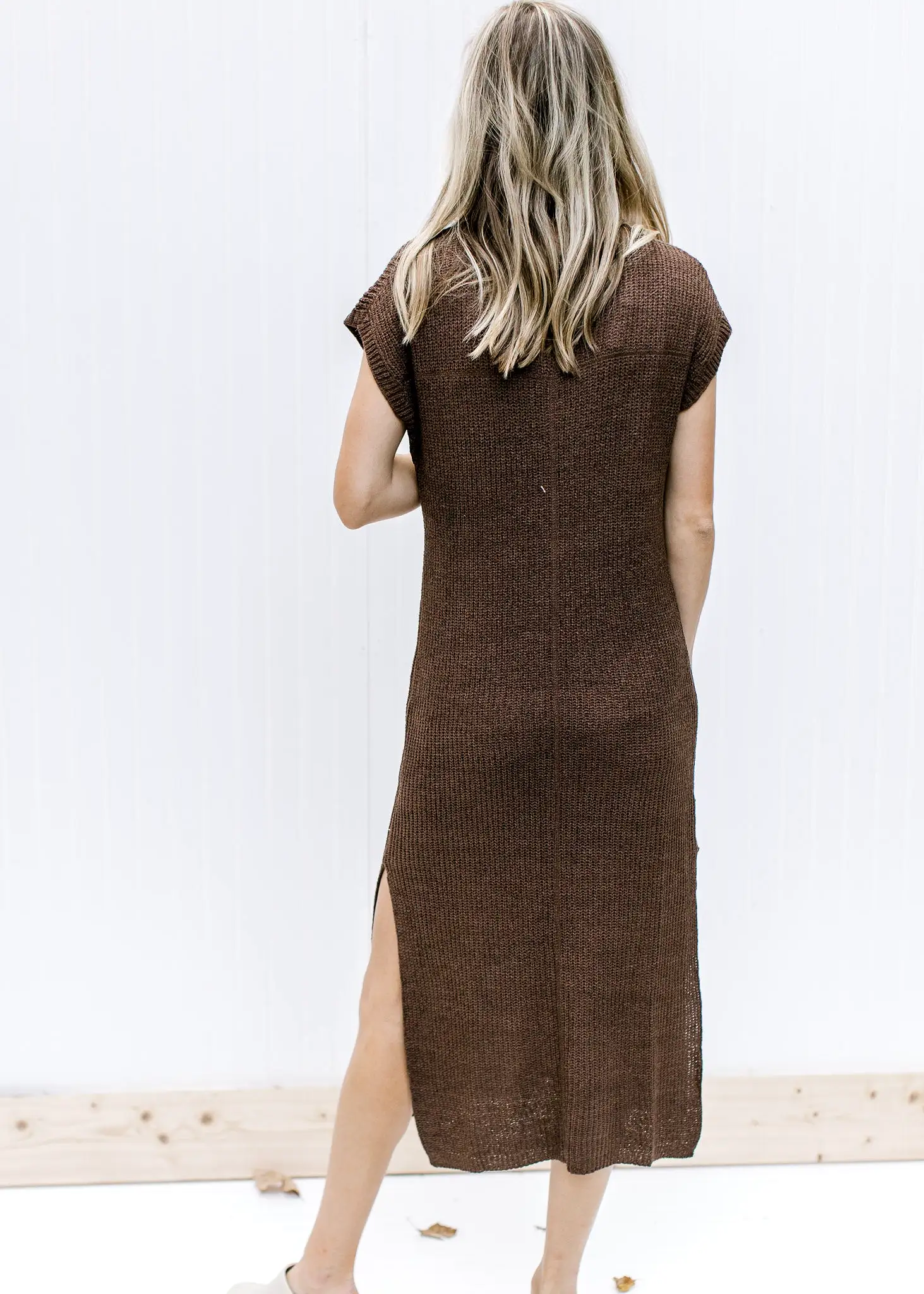 Brown Layer Me Sweater Dress