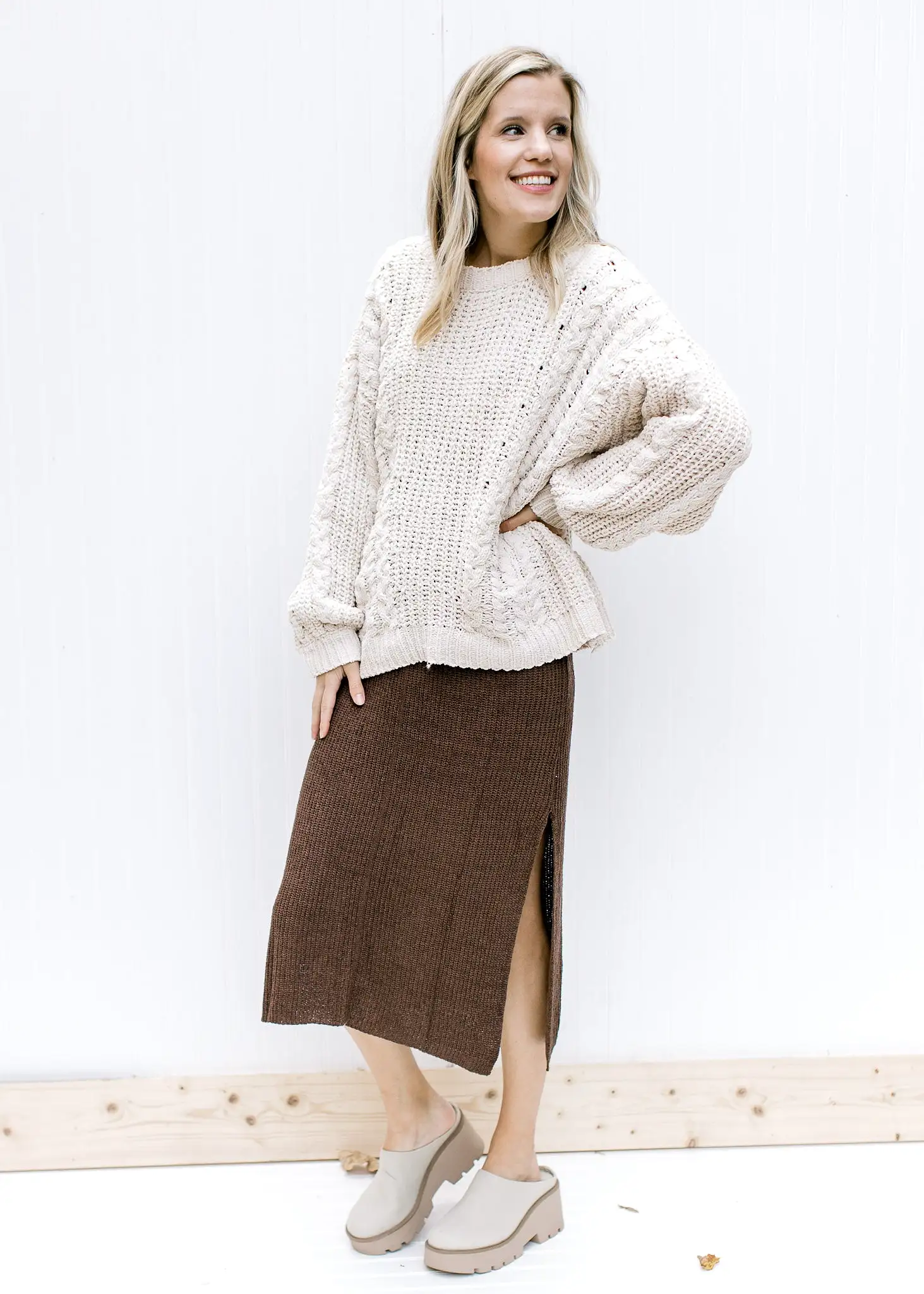 Brown Layer Me Sweater Dress