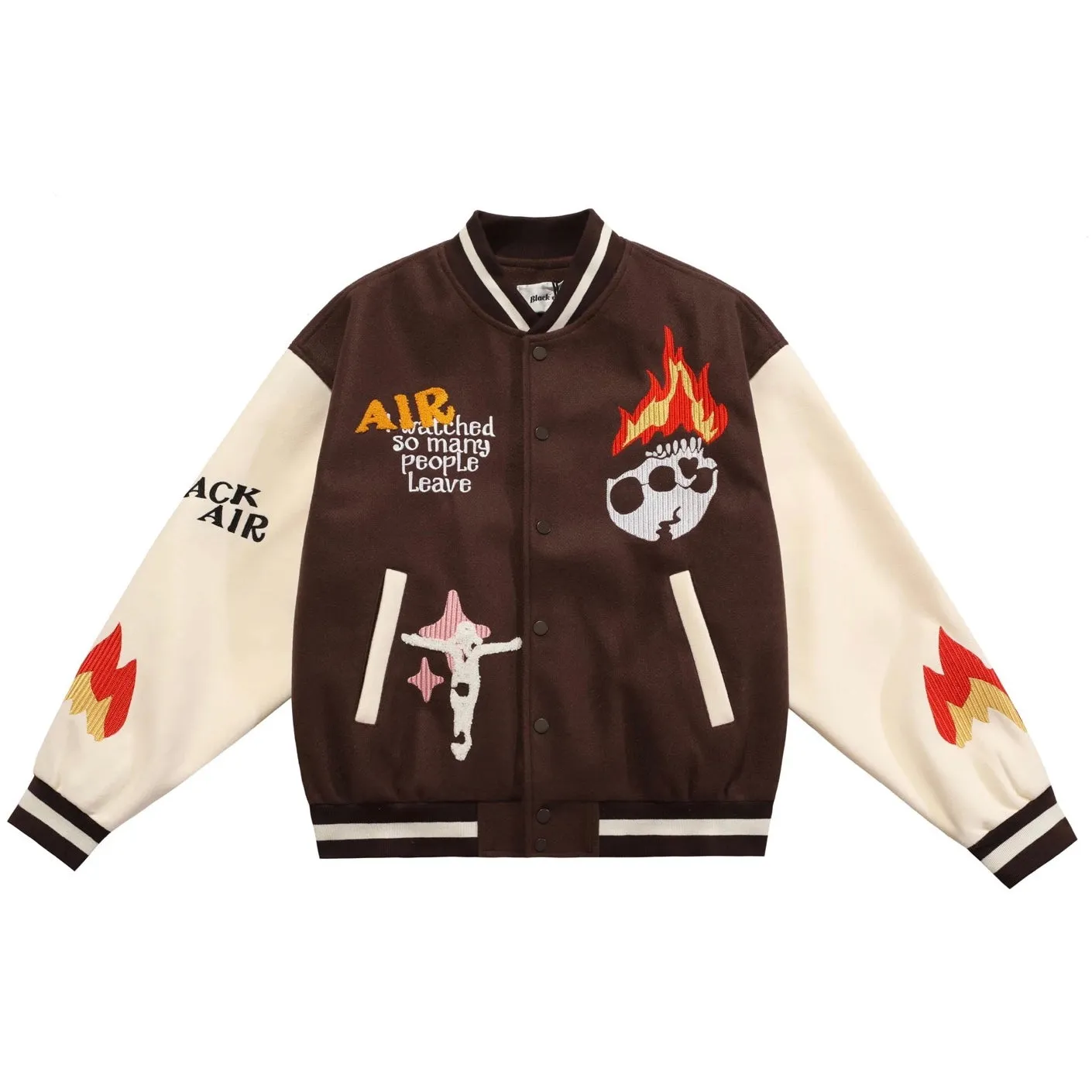 Burning Skull Varsity Jacket