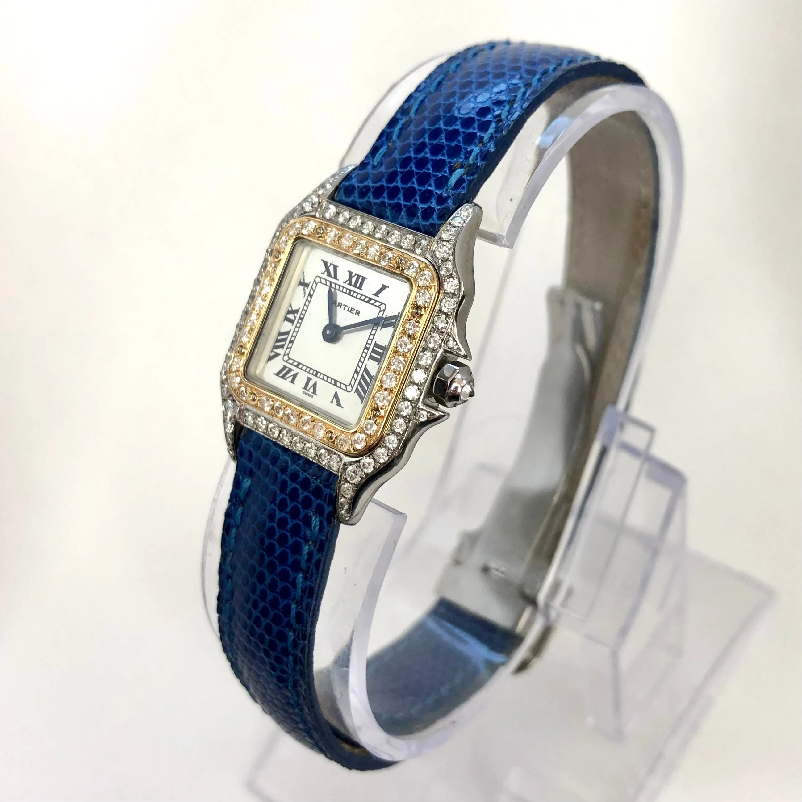 CARTIER PANTHERE 23mm Quartz 2 Tone 0.47TCW DIAMOND Watch