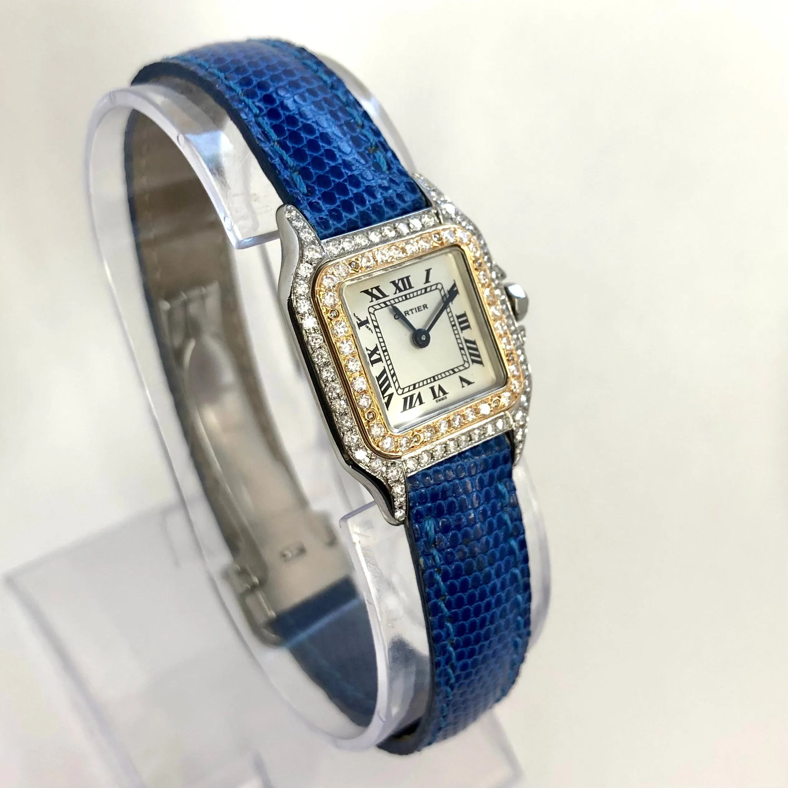 CARTIER PANTHERE 23mm Quartz 2 Tone 0.47TCW DIAMOND Watch