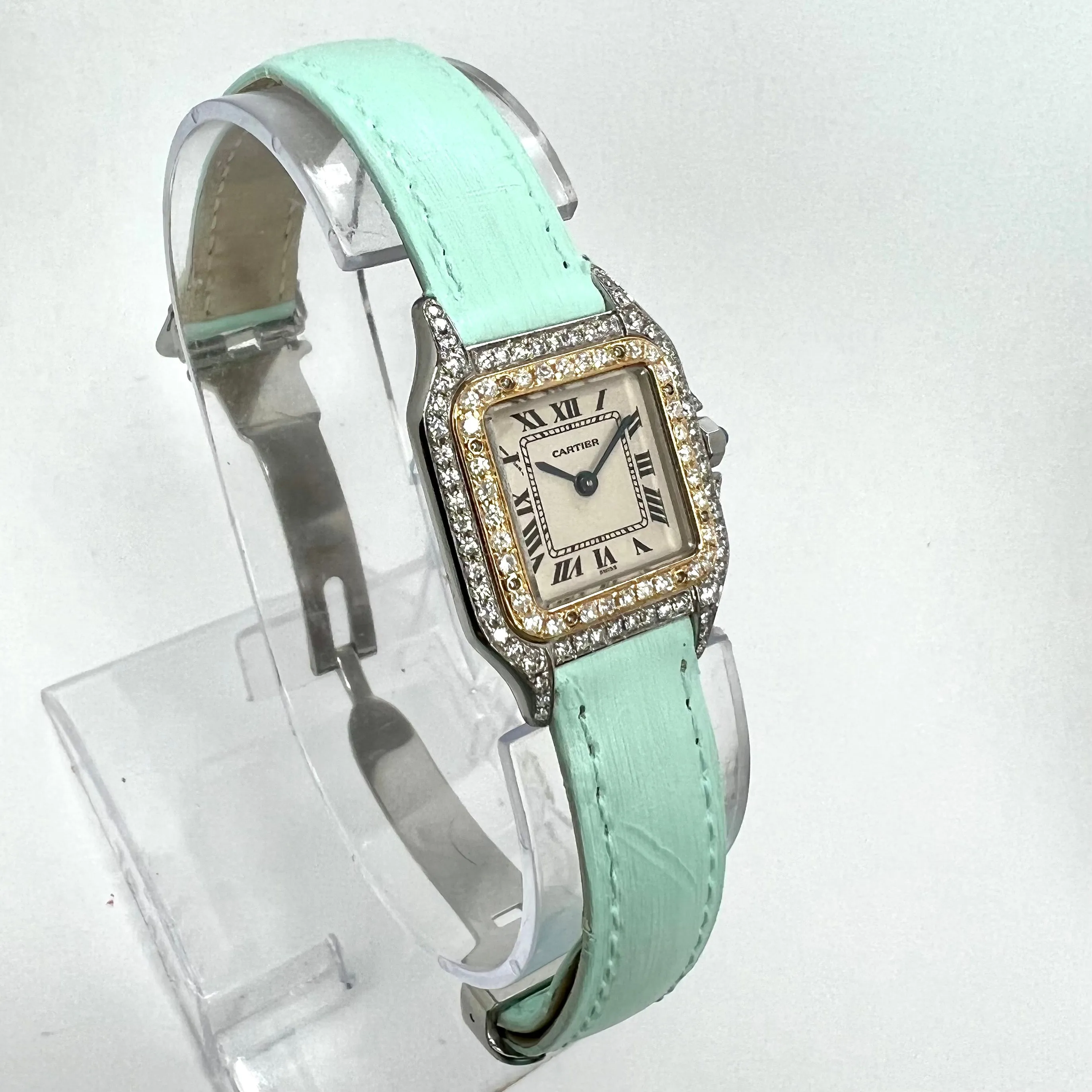 CARTIER PANTHERE 23mm Quartz 2 Tone 0.87TCW DIAMOND Watch