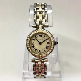 CARTIER PANTHERE VENDOME 24mm Quartz 1 Row Gold  0.65TCW Diamond Watch