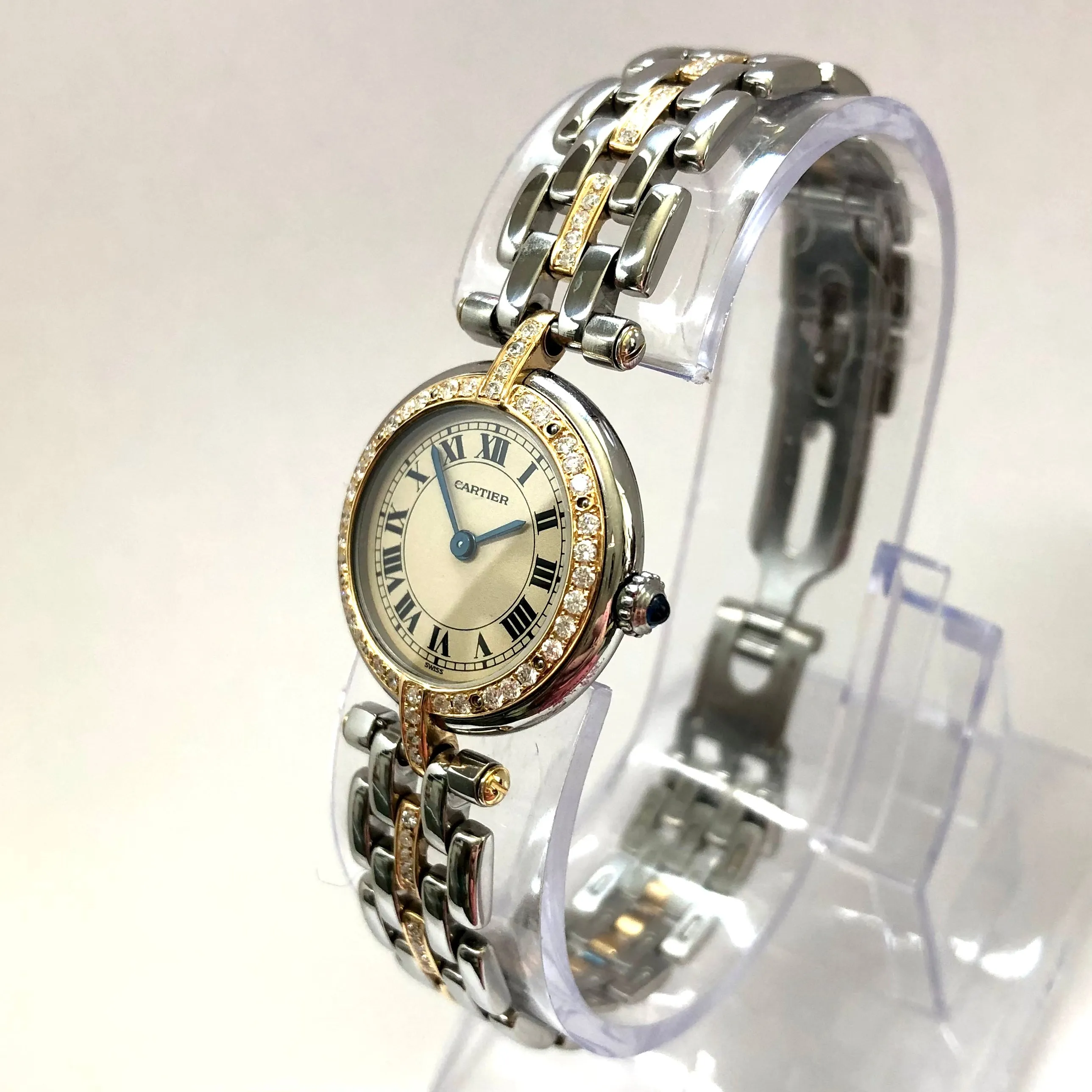 CARTIER PANTHERE VENDOME 24mm Quartz 1 Row Gold  0.65TCW Diamond Watch