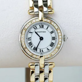 CARTIER PANTHERE VENDOME 24mm Quartz 3 Row Gold 0.30TCW Diamond Watch