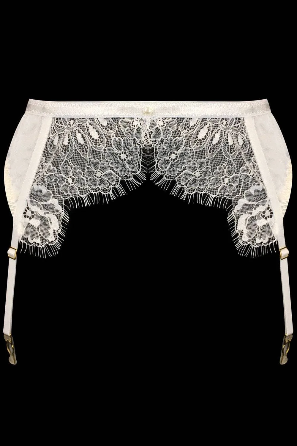 Chantilly Vanille Suspender Belt, Size S (UK 8)