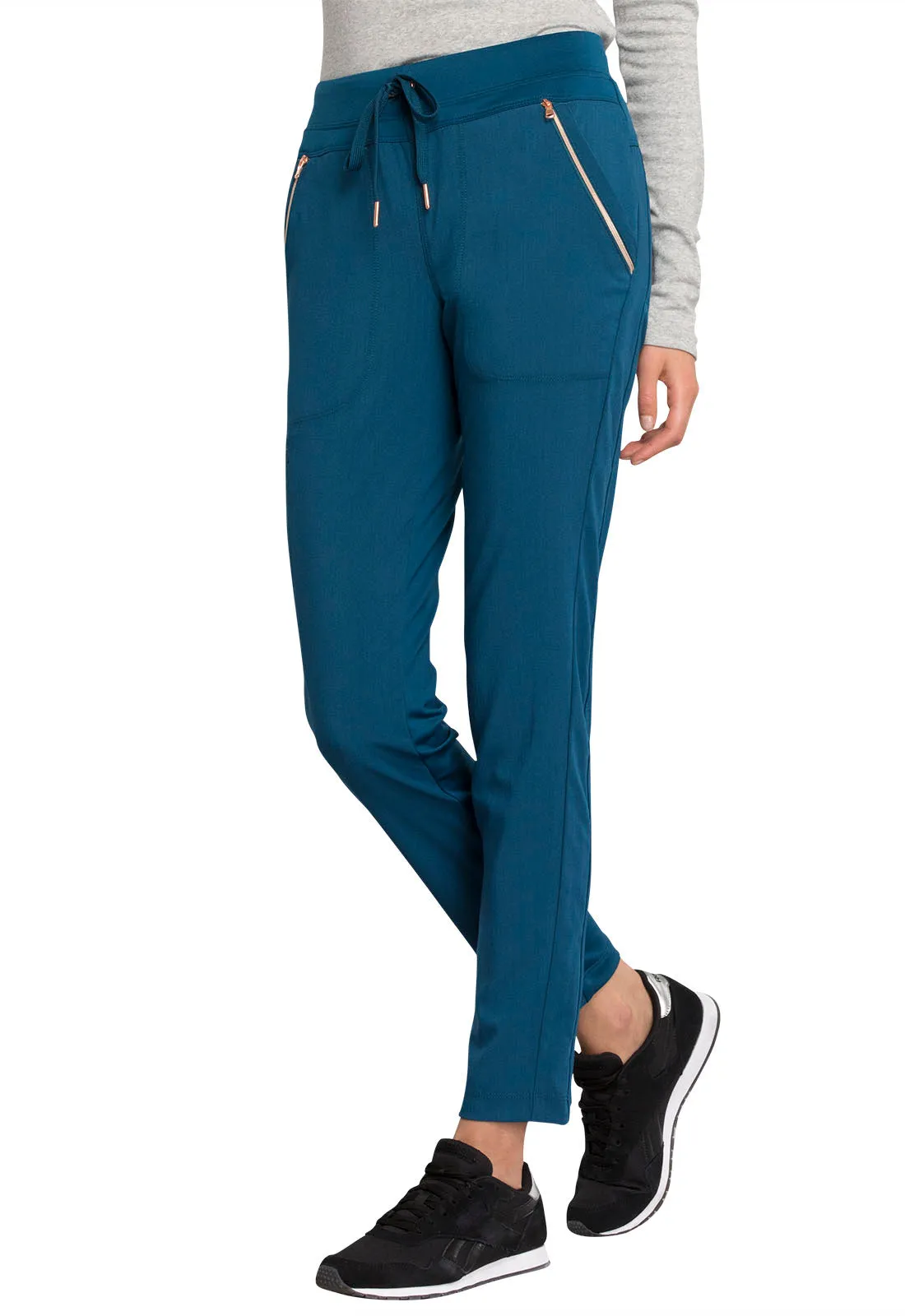 Cherokee Statement Mid Rise Tapered Leg Drawstring Pants