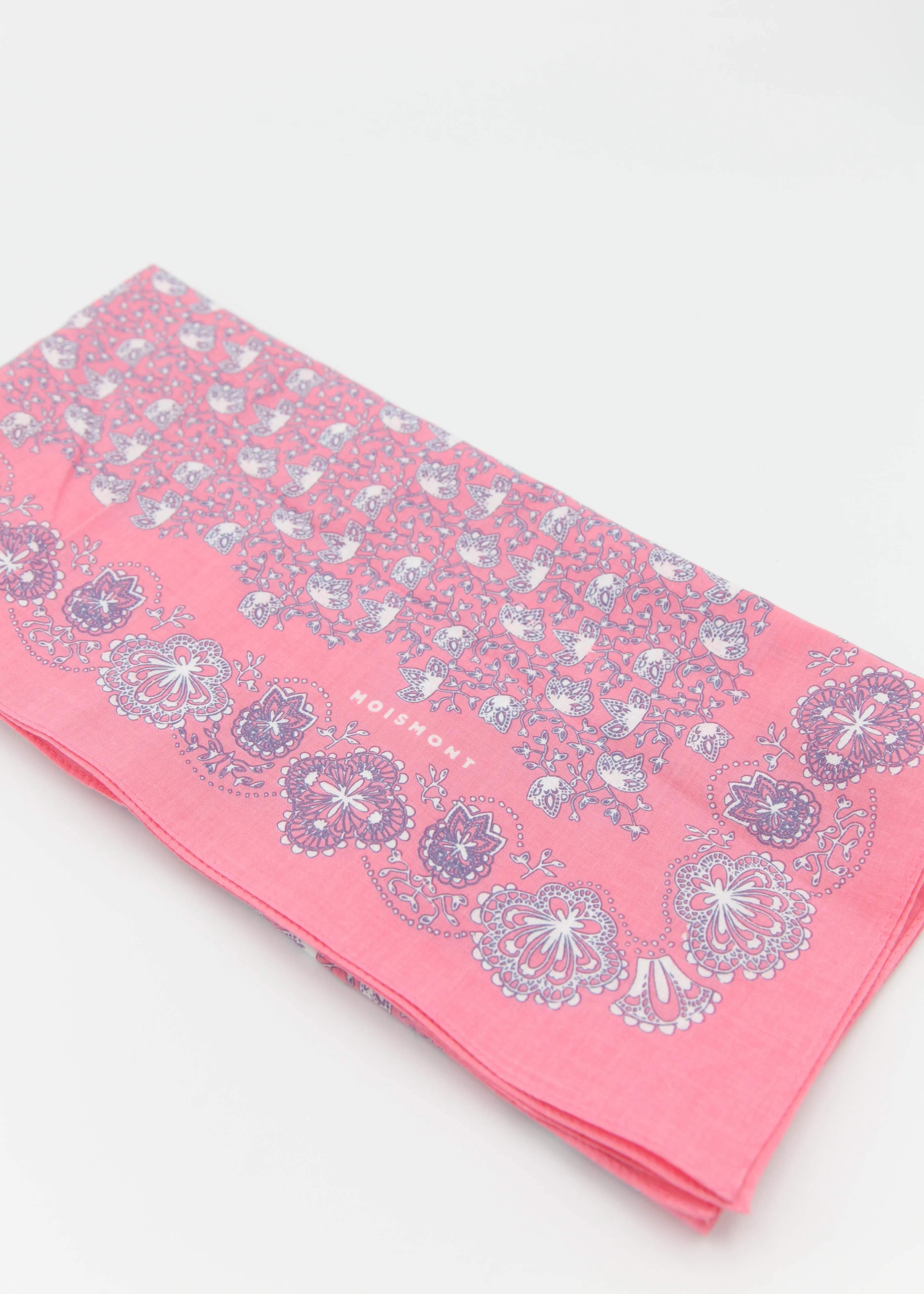 Cotton Square Foulard No675 - Pop Pink