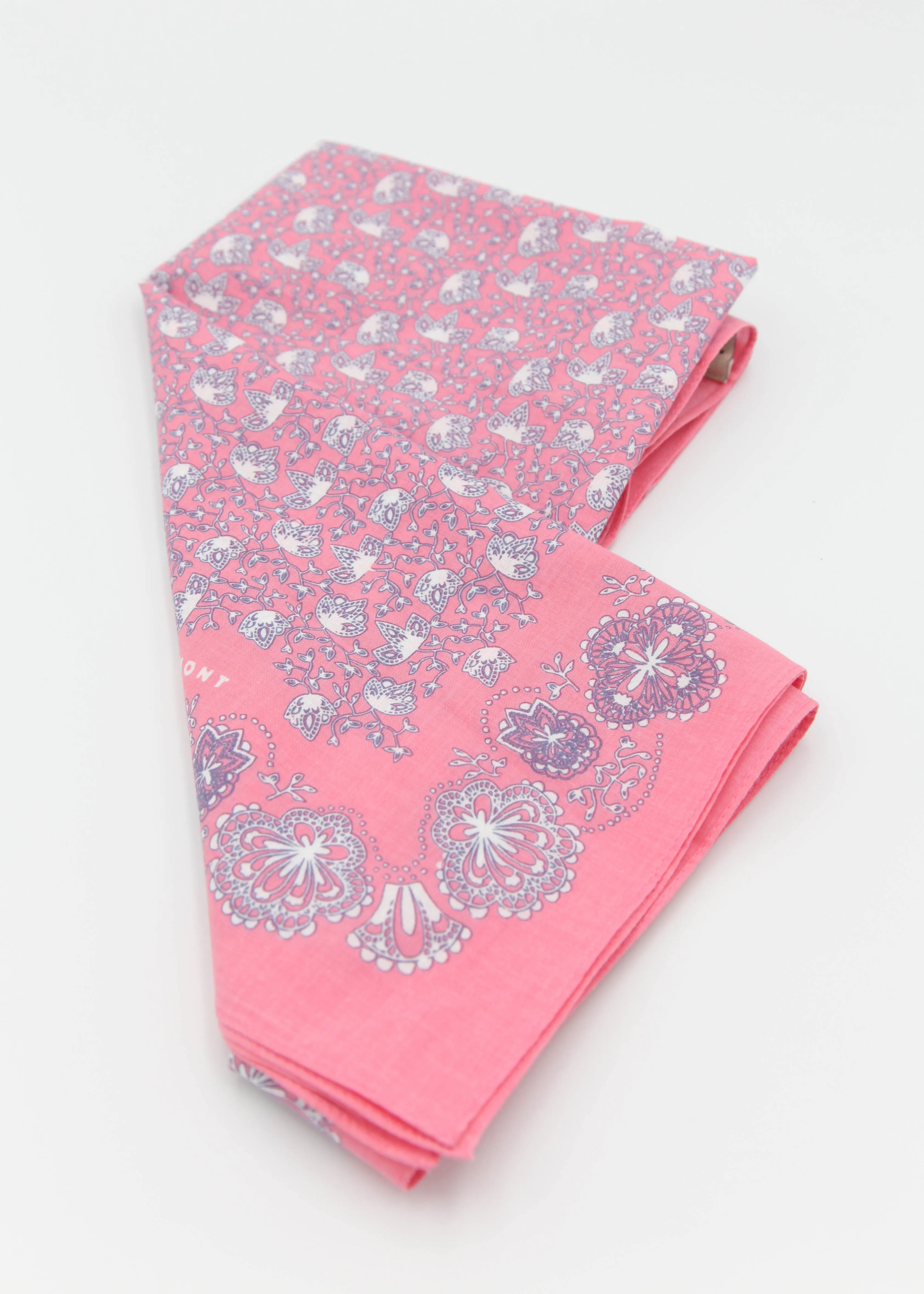 Cotton Square Foulard No675 - Pop Pink