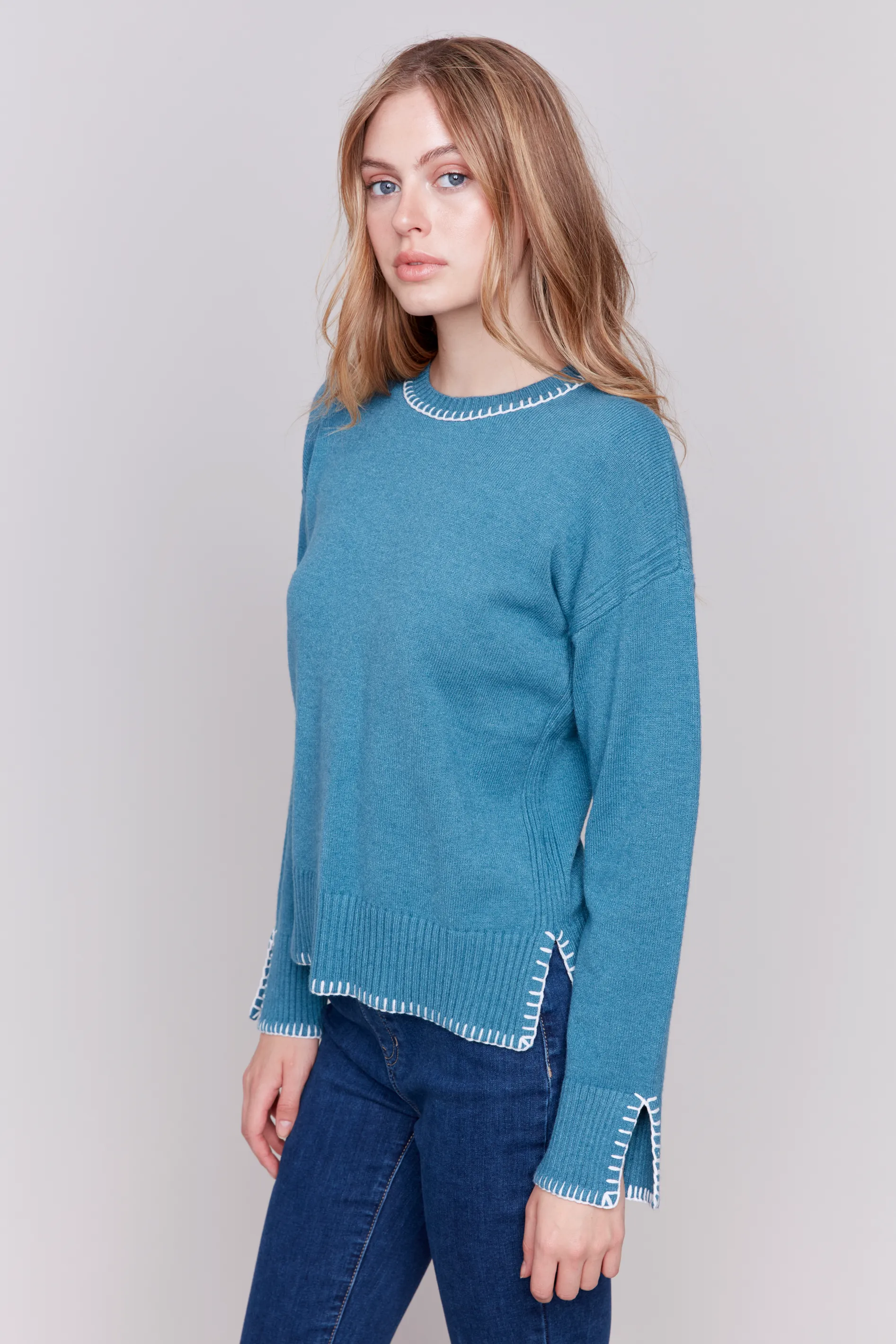 Crew-Neck Plushy Sweater