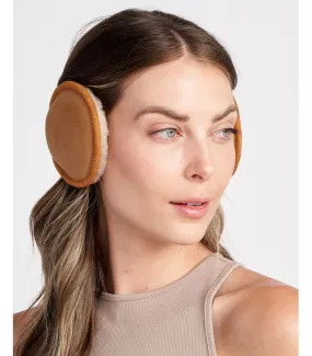 Edith Sheepskin Earmuffs in Tan: FurHatWorld.com