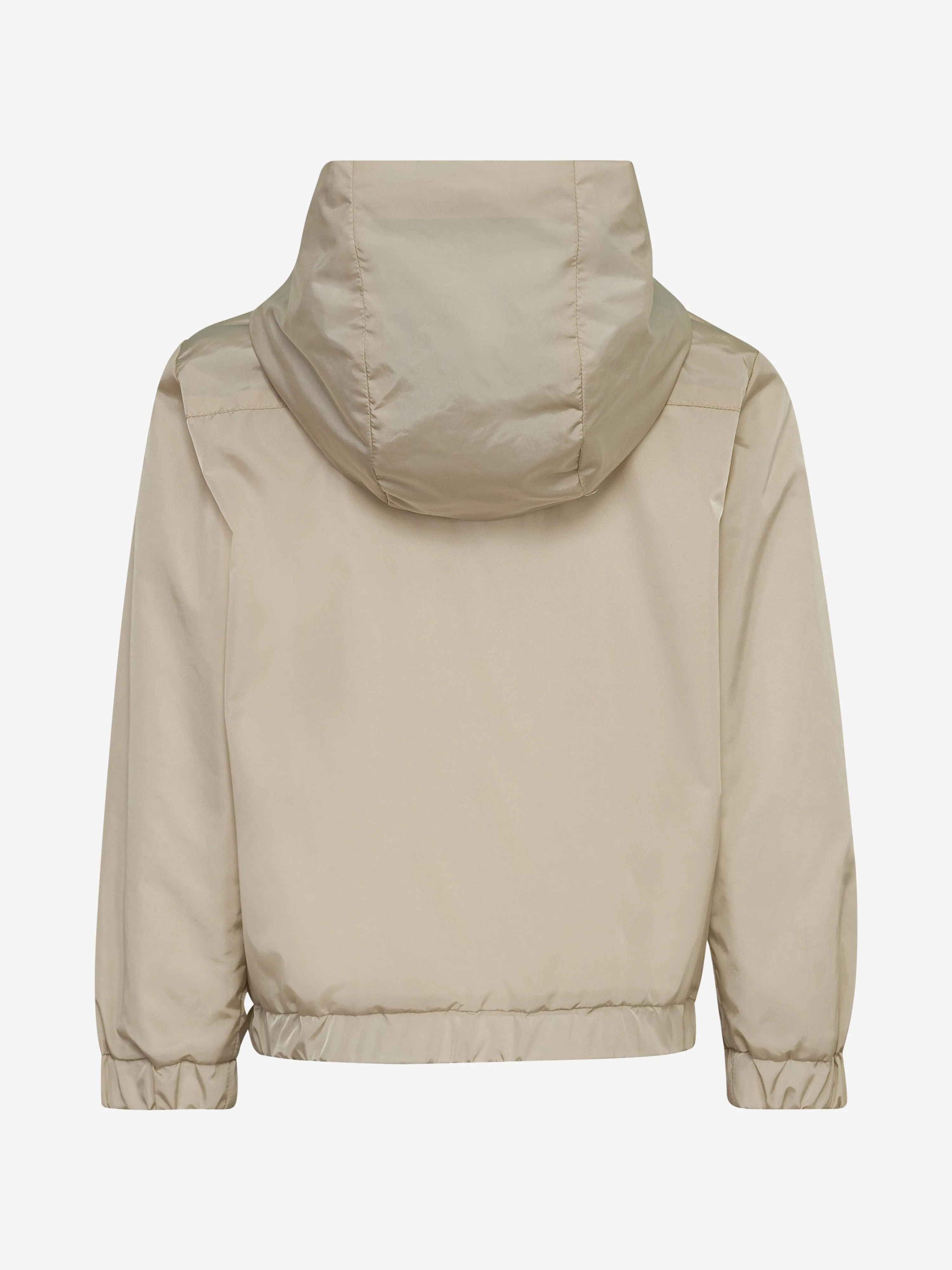 Eleventy Boys Hooded Zip Up Jacket in Beige