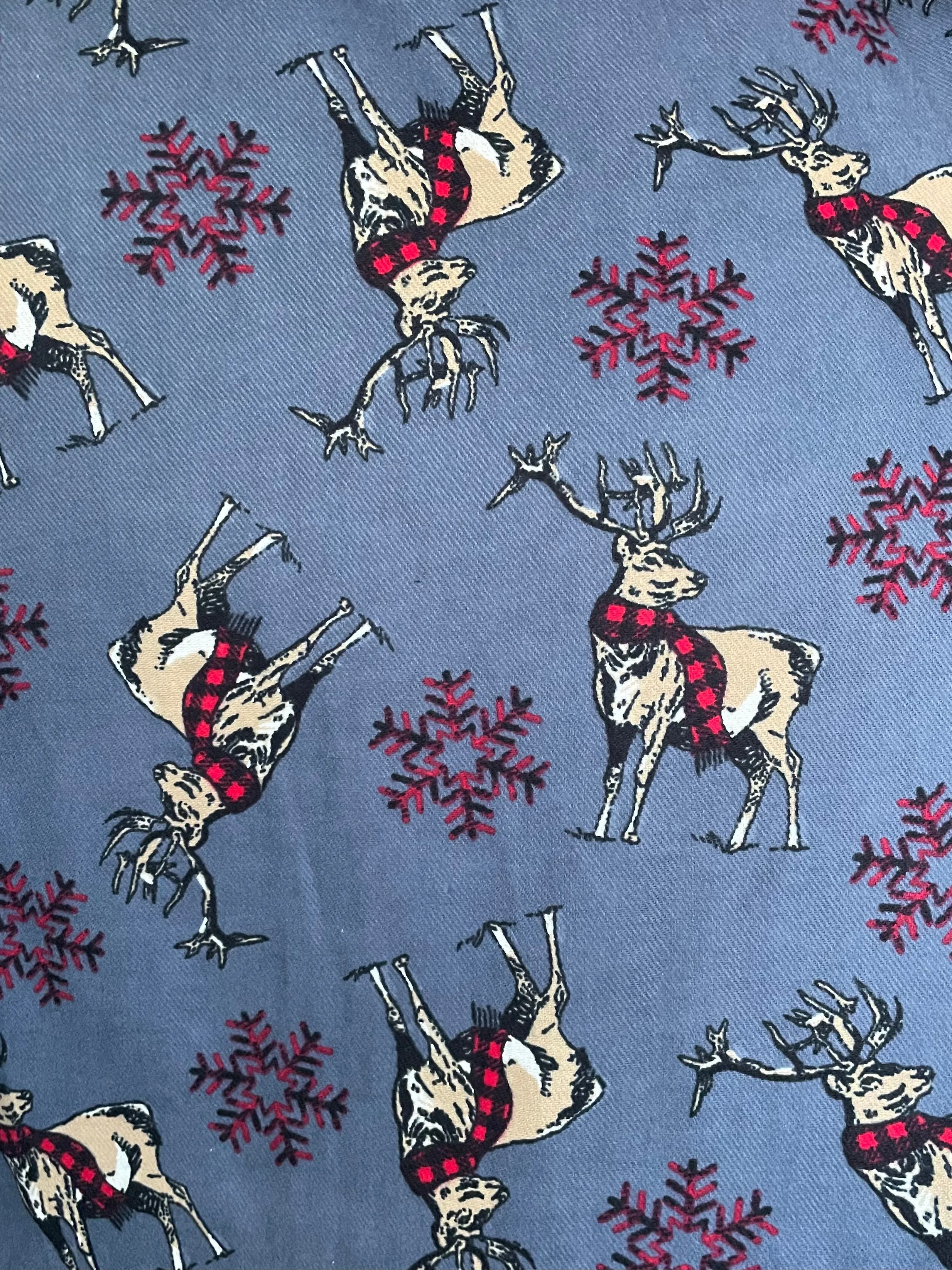 Female BOXERS Flannel- Reindeer in Scarves