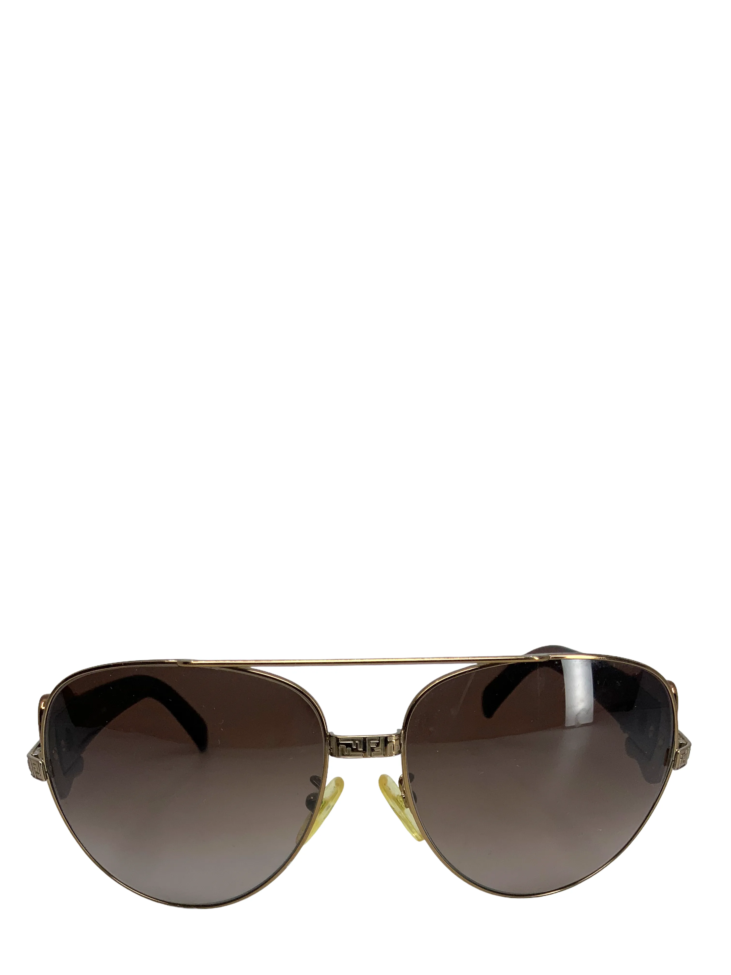 FENDI Vintage FF Logo Buckle Aviator Sunglasses FS411