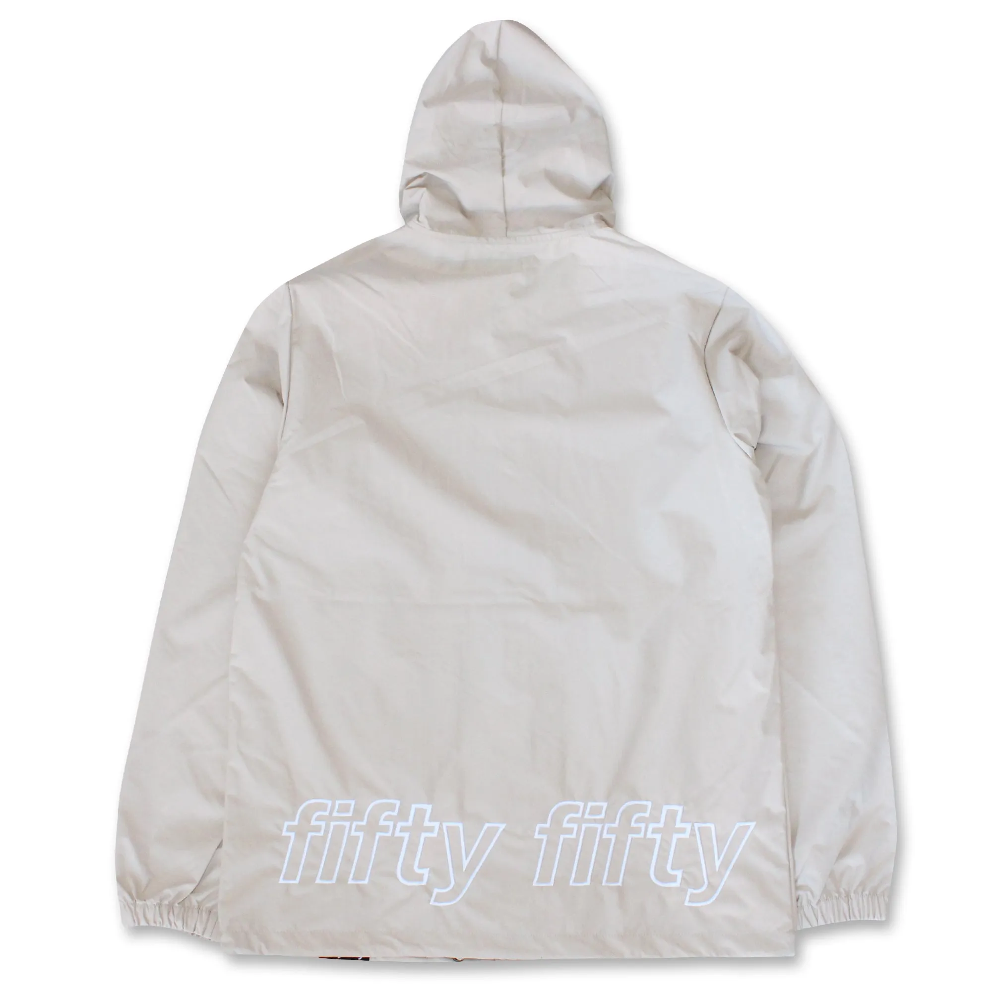 Fifty Fifty Outline Hooded Coach Jacket Khaki