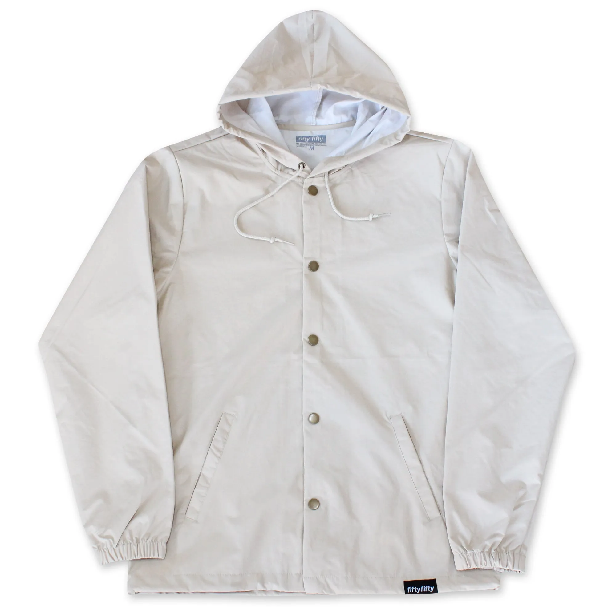 Fifty Fifty Outline Hooded Coach Jacket Khaki