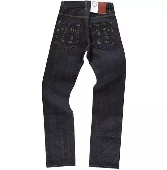 Fit 67 Loose Straight Selvedge Denim Jeans, Indigo Blue