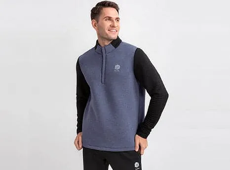 FitVille Men's EN-JOY Half Zip Pullover