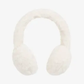 Girls Ivory Faux Fur Earmuffs