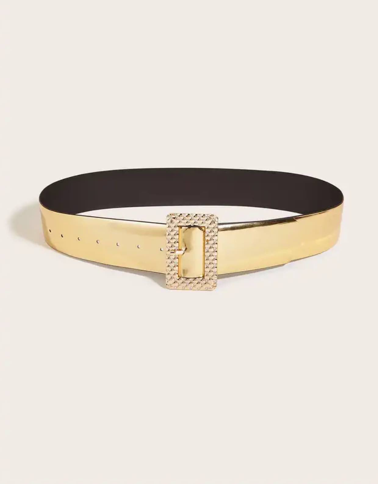 Golden Waist Belt With Buckle