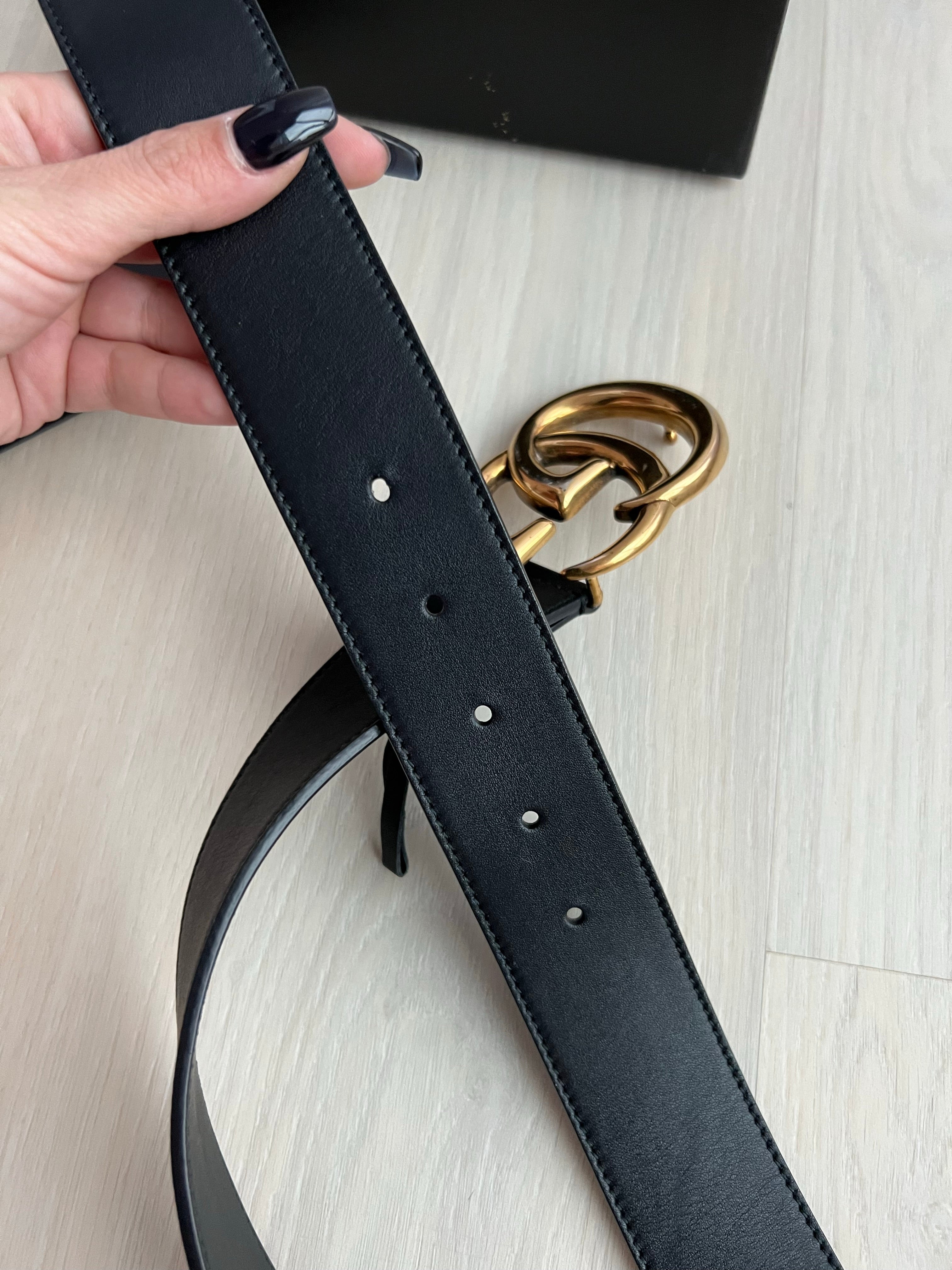 Gucci GG wide buckle belt