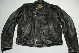 Harley Davidson Motor Clothes Vintage 90's Buckle Vented Perfectly Faded Leather Jacket