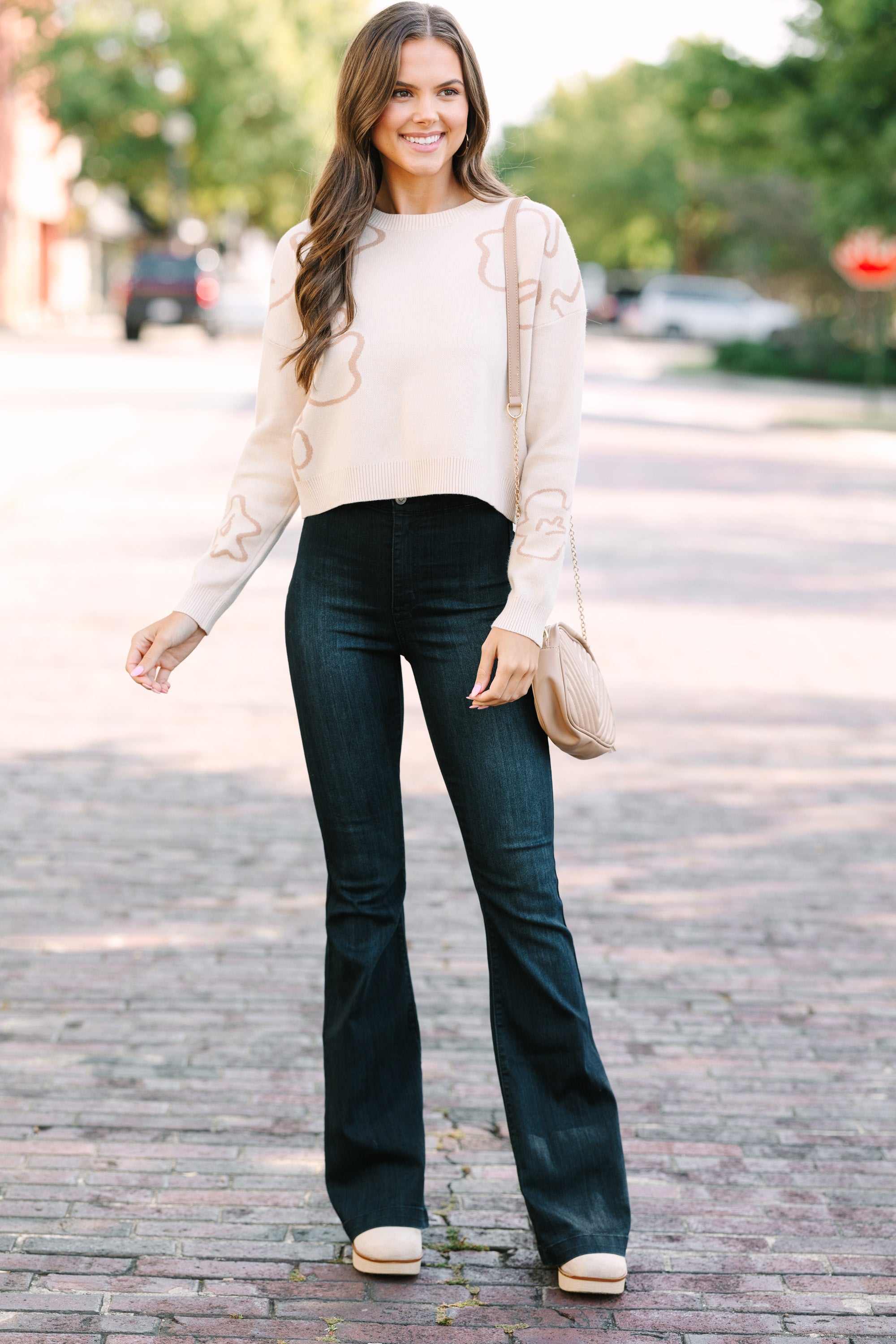 It's All A Dream Taupe Brown Sweater