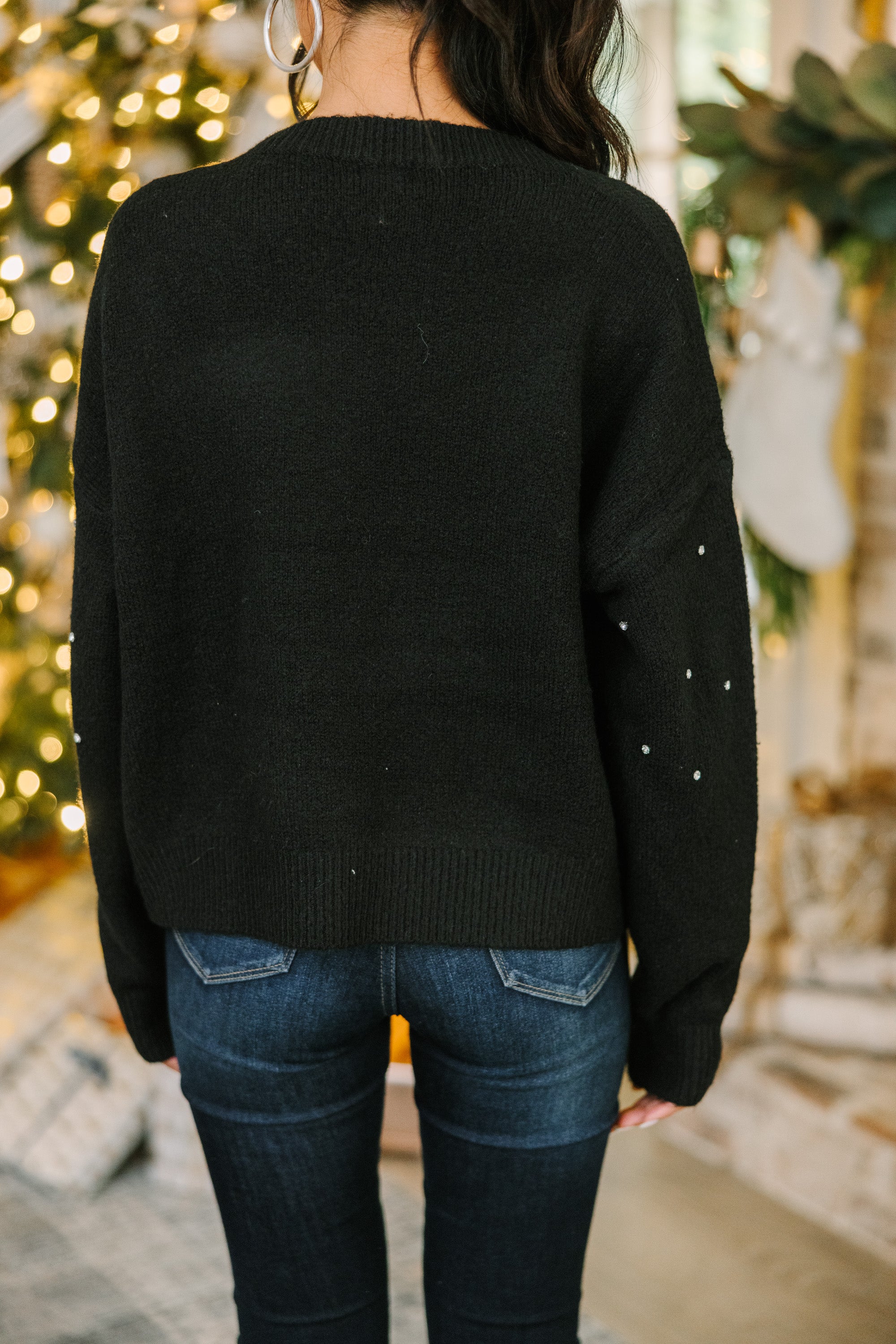 It's All Good Black Embellished Sweater