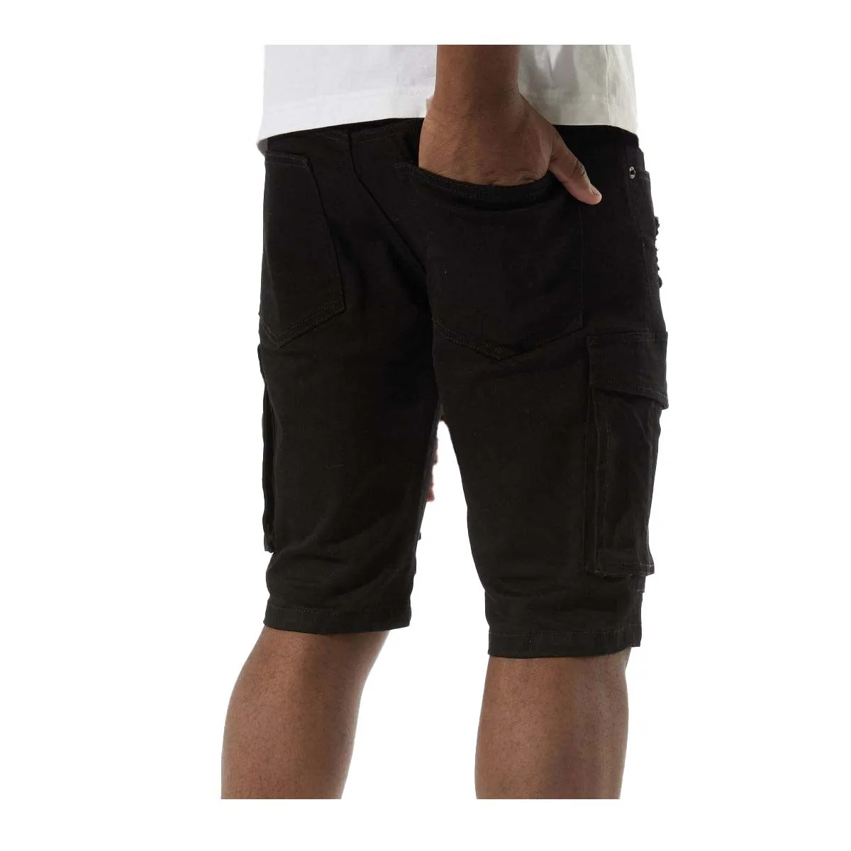 Kindred Mens Denim Shorts KD2155-JET BLACK