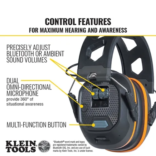 Klein Situational Awareness Bluetooth Earmuffs AESEM1S