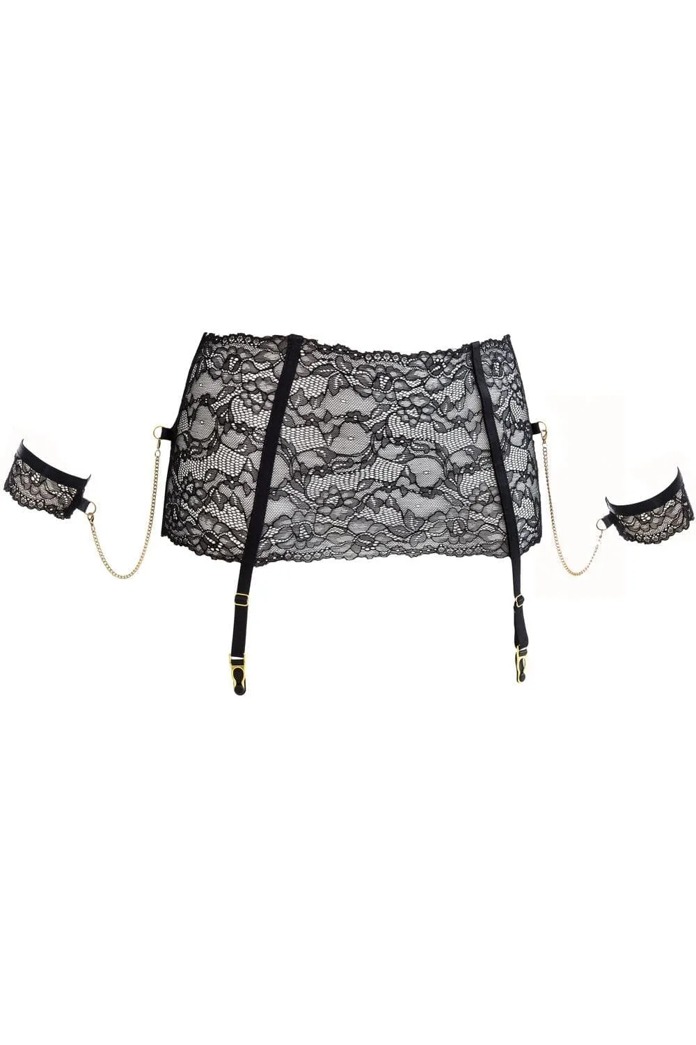 Le Petit Secret Dentelle Suspender Belt With Removable Cuffs