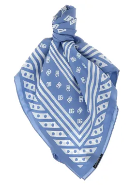 Logo Scarf Scarves, Foulards Light Blue