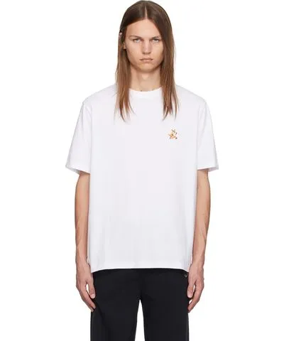 Maison Kitsune White Speedy Fox Patch T-shirt